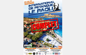 L'International Pascal Paoli  2022 est complet